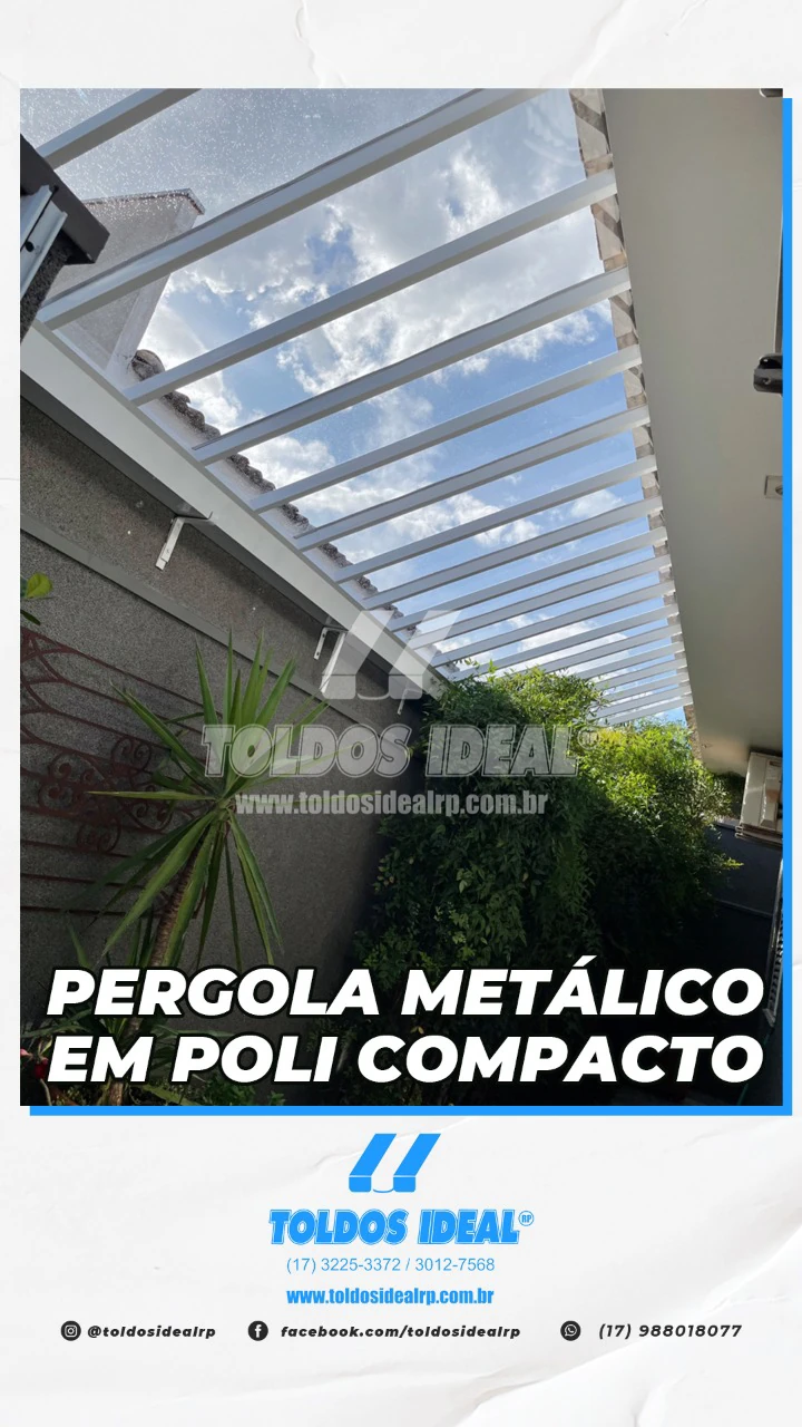 Pergolado de aluminio preto em Mirassol