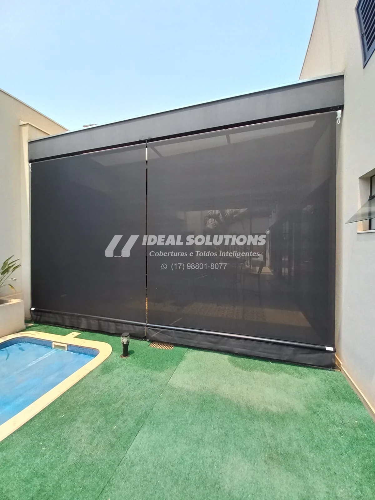 Toldo de proteção solar para pergolado