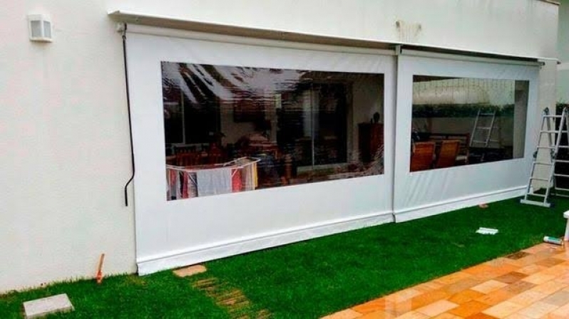 Onde Vende Toldo Cortina Branco Jurerê Internacional - Toldo Cortina Horizontal