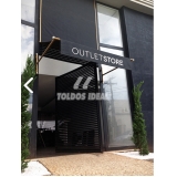 toldo para lojas de roupas barato Araçatuba